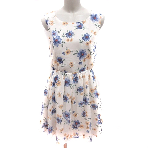 ページボーイ Page Boy Alicia ワンピース Aライン ひざ丈 ノースリーブ 花柄 F ライトベージュ Rt レディース 195 ベクトルパーク