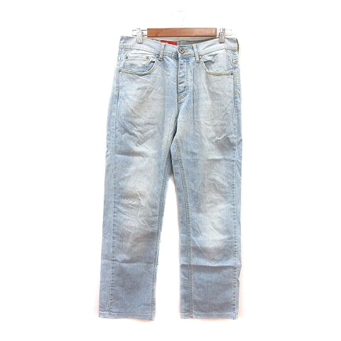 ザラ Zara Jeans デニムパンツ ジーンズ テーパード ボタンフライ ウォッシュ加工 31 水色 ライトブルー Mn メンズ 195 ベクトルパーク