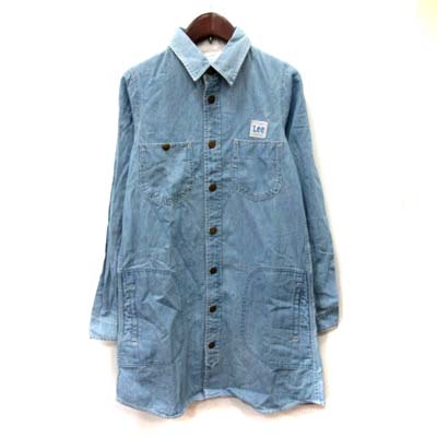 リー Lee シャツワンピース ひざ丈 デニム 長袖 S 青 ブルー Yi レディース 195 ベクトルパーク