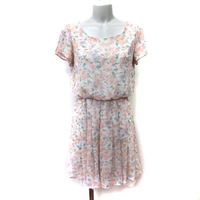 プライムパターン Prime Pattern ミニワンピース 半袖 シフォン 花柄 チール マルチカラー Yi レディース 195 ベクトルパーク