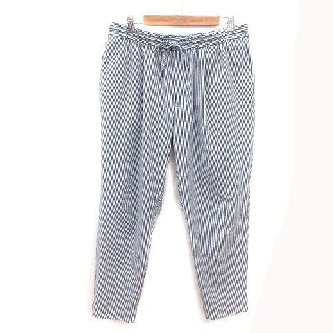 ザラ Zara パンツ ストライプ ウエストマーク Xl 紺 ネイビー 白 ホワイト Ms メンズ 195 ベクトルパーク