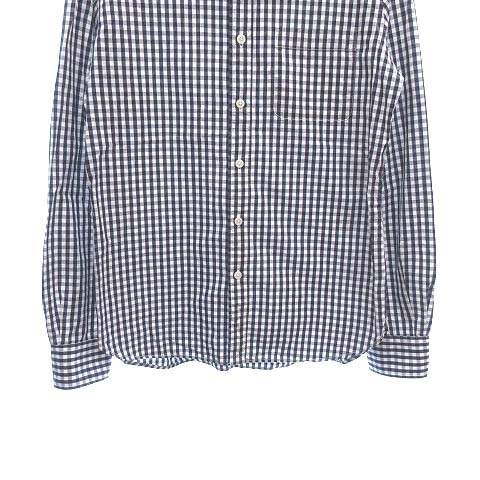 グローバルワーク Global Work シャツ 長袖 ボタンダウン ギンガムチェック M 紺 ネイビー Ct メンズ 195 ベクトルパーク