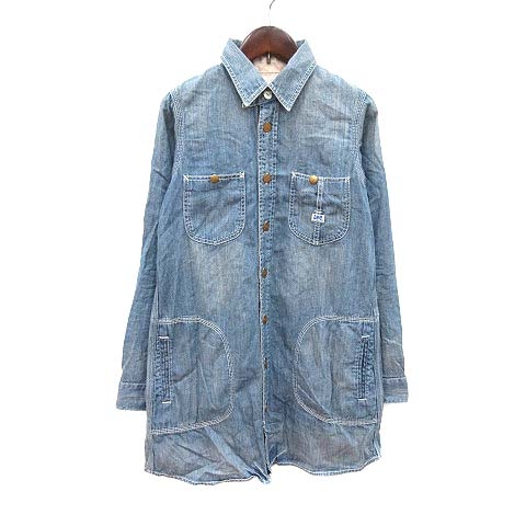 リー Lee デニムシャツ ワンピース 長袖 S 青 ブルー Ct レディース 195 ベクトルパーク