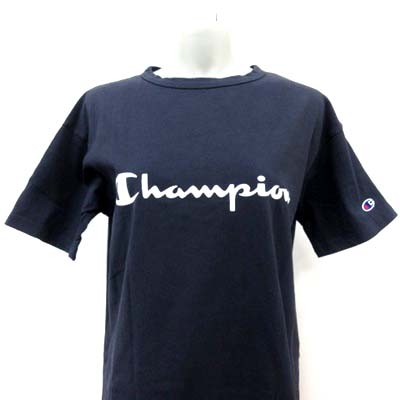 チャンピオン Champion Tシャツワンピース ロング 半袖 M 紺 ネイビー Yi レディース 195 ベクトルパーク