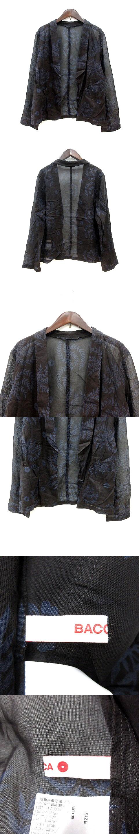 バッカ Bacca ショールカラージャケット 総柄 36 茶 ダークブラウン Mn レディース 日本最大級の品揃え バッカ Bacca ショールカラージャケット 総柄 36 茶 ダークブラウン Mn レディース 日本最大級の品揃え