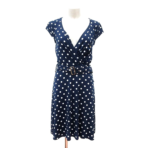 シネカノン Sinequanone ワンピース ひざ丈 カシュクール 総柄 ノースリーブ T0 青 ブルー Mn レディース 195 ベクトルパーク シネカノン Sinequanone ワンピース ひざ丈 カシュクール 総柄 ノースリーブ T0 青 ブルー Mn レディース 195 ベクトルパーク