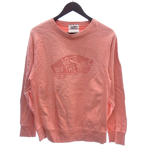 バンズ Vans トレーナー スウェット プリント 長袖 M ピンク Au メンズ 195 ベクトルパーク