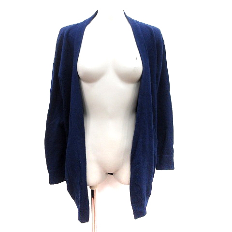 マウジー MOUSSY ニット カーディガン トッパー シンプル ワイド袖 マウジー moussy ニットカーディガン トッパー 長袖 紺 ネイビー ⁄AU