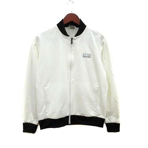 PUMA ホワイト ジップアップジャケット Lサイズ PUMA ジップアップジャケット ホワイト/ブラック
