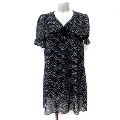 タケオキクチ TAKEO KIKUCHI ミニワンピース 半袖 シフォン ドット 2 