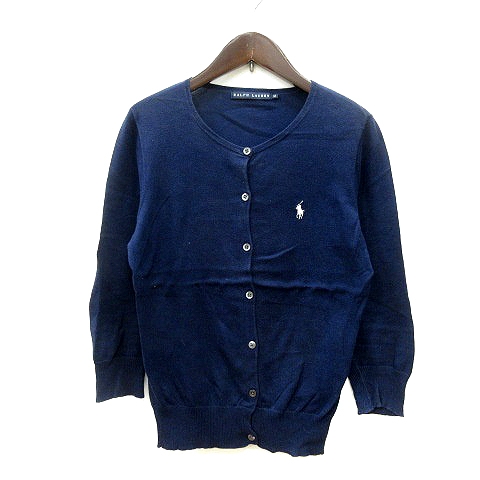 ラルフローレン RALPH LAUREN カーディガン ニット ワンポイント 七分 