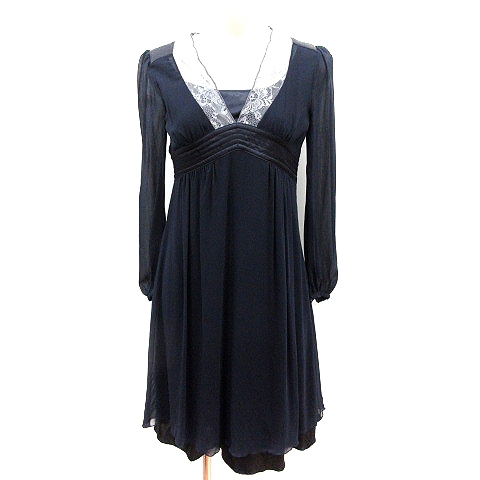 ユナイテッドアローズ UNITED ARROWS ワンピース ひざ丈 Vネック 切替  