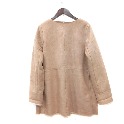 Raybeams ボア コート 茶色 レディース Raybeams ボア コート 茶色