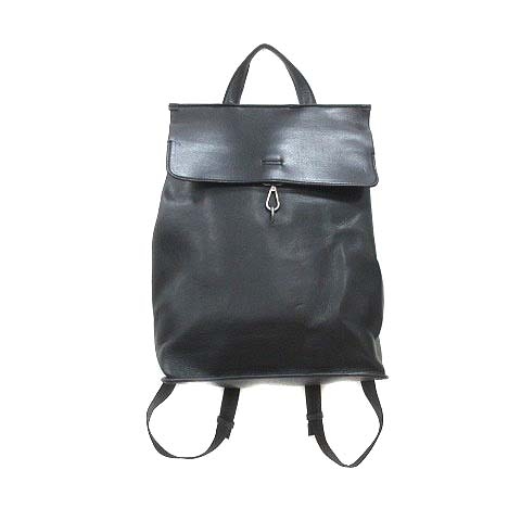 ザラ ZARA バッグ リュックサック バックパック フェイクレザー 黒 