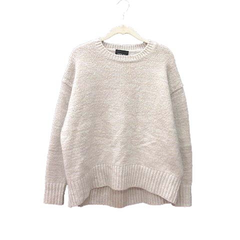 ザラ ZARA KNIT ニット セーター 長袖 S アイボリー 白 ホワイト /YK 