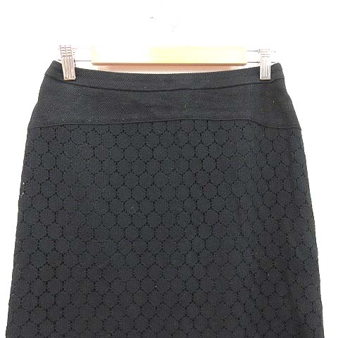 クミキョク 組曲 KUMIKYOKU タイトスカート ひざ丈 カットワークレース  