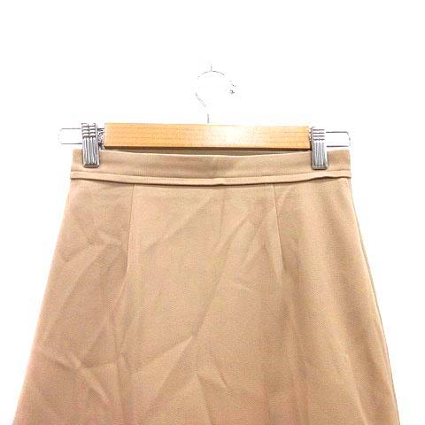 エムプルミエ M-Premier COUTURE フレアスカート ひざ丈 34 ベージュ 