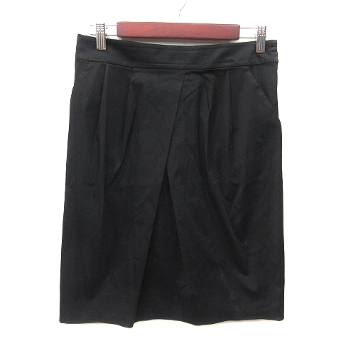 ポールカ PAULE KA タイトスカート ミモレ ロング 40 黒 ブラック /YI  