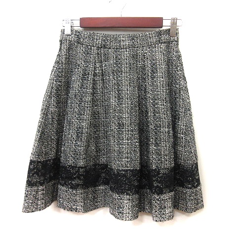 プライドグライド prideglide フレアスカート ギャザー ひざ丈 レース  