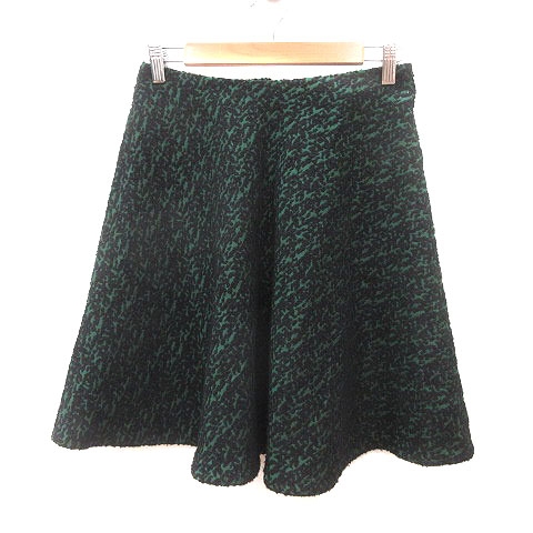 デプレ DES PRES トゥモローランド フレアスカート ミニ 総柄 1 緑  