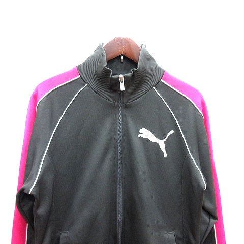 プーマ PUMA トラックジャケット ジャージ ライン プリント M グレー