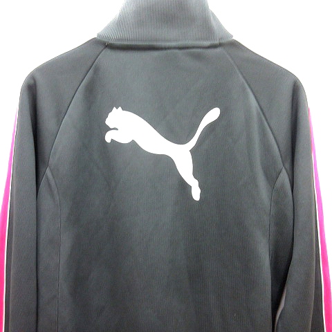 プーマ PUMA トラックジャケット ジャージ ライン プリント M グレー