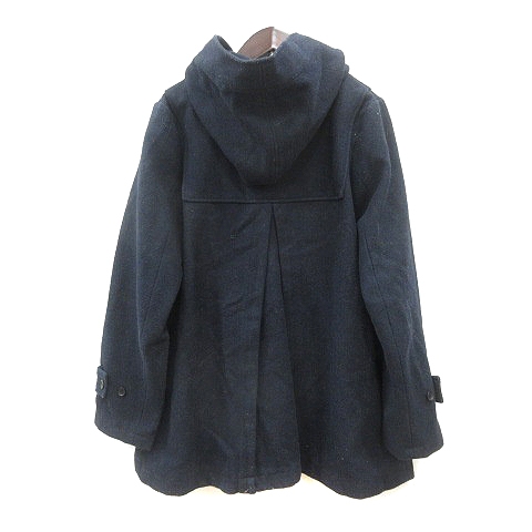 美品 SWANLAKE ダッフルコート wool 有難かっ ベルスリーブ ネイビー