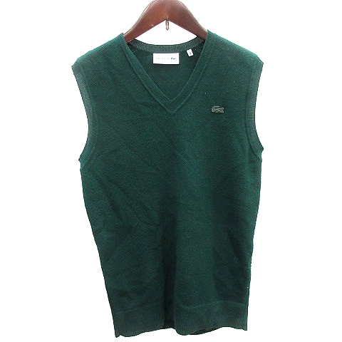 ラコステ LACOSTE ニットベスト プルオーバー 3 緑 グリーン /AU