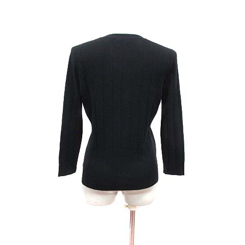 エポカ EPOCA カーディガン ニット Vネック 長袖 カシミヤ混 40 黒