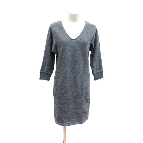 ジェームスパース JAMES PERSE ワンピース ひざ丈 スウェット V  