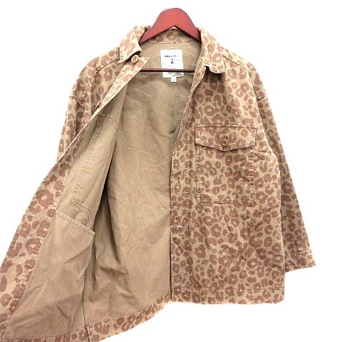 ニコアンド Niko and.. ジャケット ステンカラー ヒョウ柄 レオパード