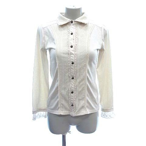 アクシーズファム ブラウス カットソー プルオーバー ボウタイ 長袖 M 紺 axes femme（アクシーズファム）の「ブラウス風カットプルオーバー（T