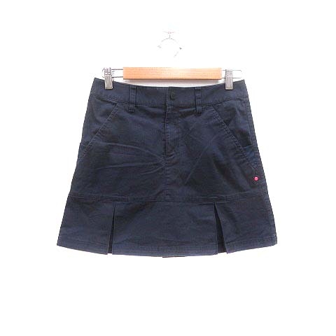 アディダス adidas 台形スカート ミニ ロゴ刺しゅう S/P 紺 ネイビー  