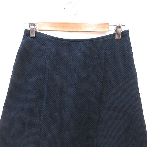 ヴゼット VOUSETES 台形スカート ひざ丈 レース 36 紺 ネイビー 黒  