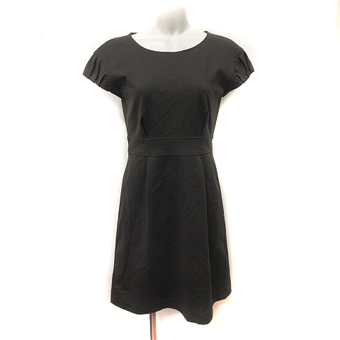 セオリー theory ワンピース ひざ丈 半袖 2 茶 ブラウン /YI  