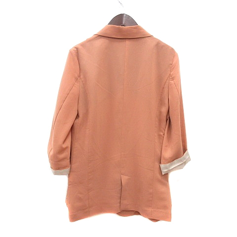 カリテ qualite テーラードジャケット 背抜き 2 ベージュ テラコッタ  