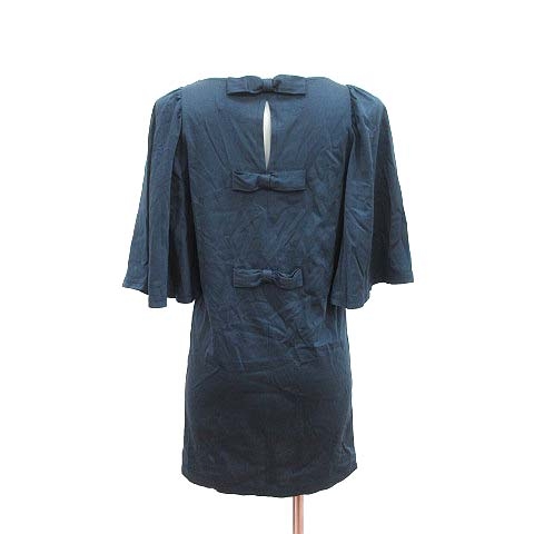 カオン Kaon ワンピース ひざ丈 カットソー 七分袖 フレアスリーブ  