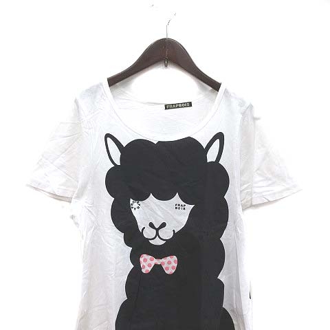 3851フラボアFRAPBOISインパクトTシャツビッグサイズネコ黒白