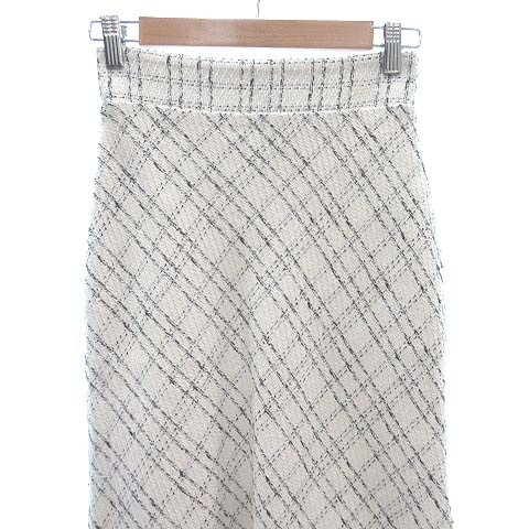 ラグナムーン LagunaMoon フレアスカート ロング ツイード チェック S  