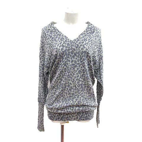 ジーヴィージーヴィー G.V.G.V ニット カットソー 長袖 チュニック丈 V  