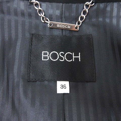 ボッシュ BOSCH テーラードジャケット 総裏地 36 黒 ブラック