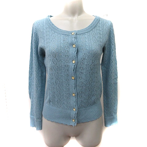 ■NICE CLAUP(ナイスクラブ)Knit warmer + round short coat セール】マルチWAYフェザーニット（ニット/セーター）｜one