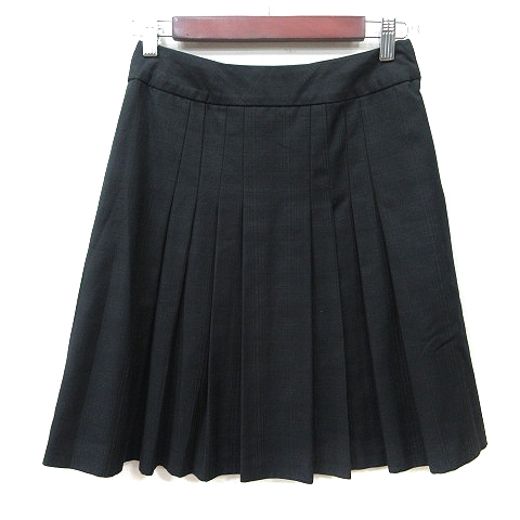 ルミノーゾコムサ　黒色 プリーツ入りキュロット ルミノーゾコムサ リネンライクツイルジャージー プリーツ