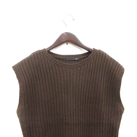 ヘザー Heather ニットベスト プルオーバー フレンチスリーブ F