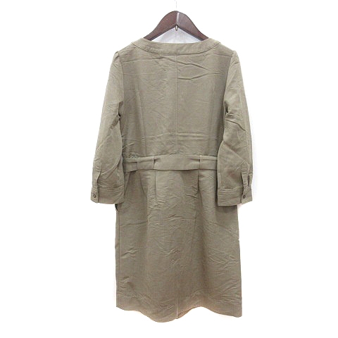 グリーンレーベルリラクシング ノーカラー コート ウールノーカラー