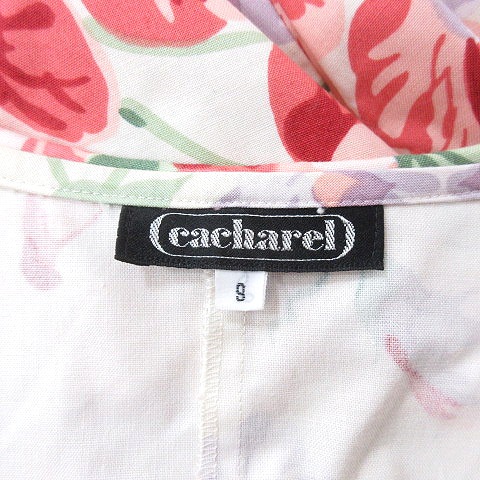 キャシャレル cacharel 花柄 アンサンブル 七分袖 フォークロア 