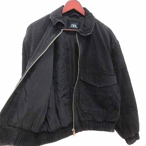 ザラ ZARA 中綿ジャケット ブルゾン デニム ジップアップ 総裏地 長袖