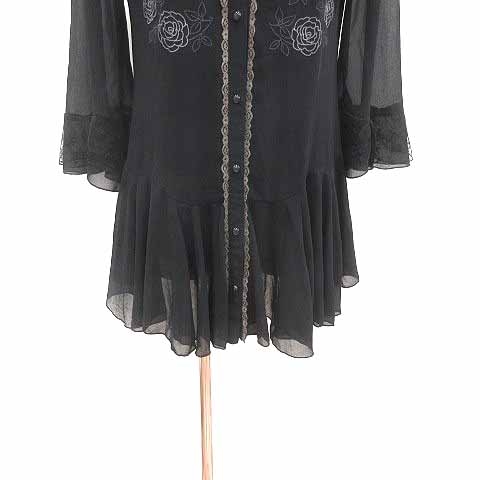 アクシーズファム axes femme シャツワンピース チュニック シフォン 