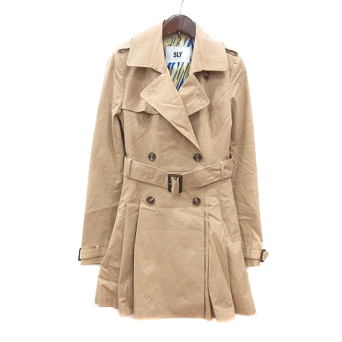 トレンチコート　ベージュ　SLY SLY 「SLY」 トレンチコート 1 ベージュ レディース : ZOZOTOWN