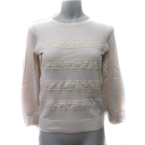 デミルクス ビームス カットソー 長袖 レース ベージュ /YI ■MO デミルクス ビームス Demi-Luxe BEAMS カットソー 長袖 レース